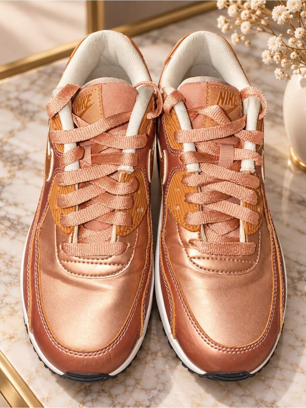 Nike Women's Metallic Copper Rose Sneakers